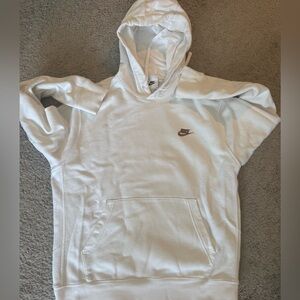 Nike White Hoodie size large, cooper swish